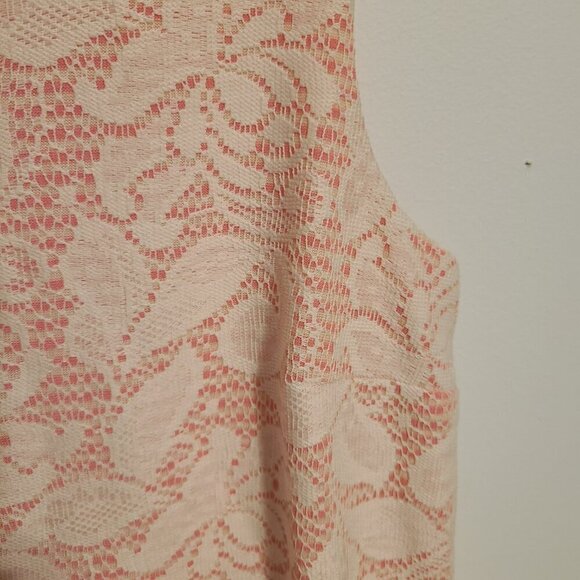 H&M | Women's Pink and White Lace Sleeveless Mini Dress or Tunic Top (Size XS) - Picture 8 of 15